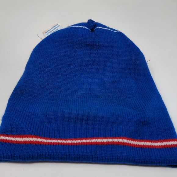 Cap America Men's Knit Beanie Hat Cap Blue Sweetwater Made in USA Pom Pom - Picture 10 of 13